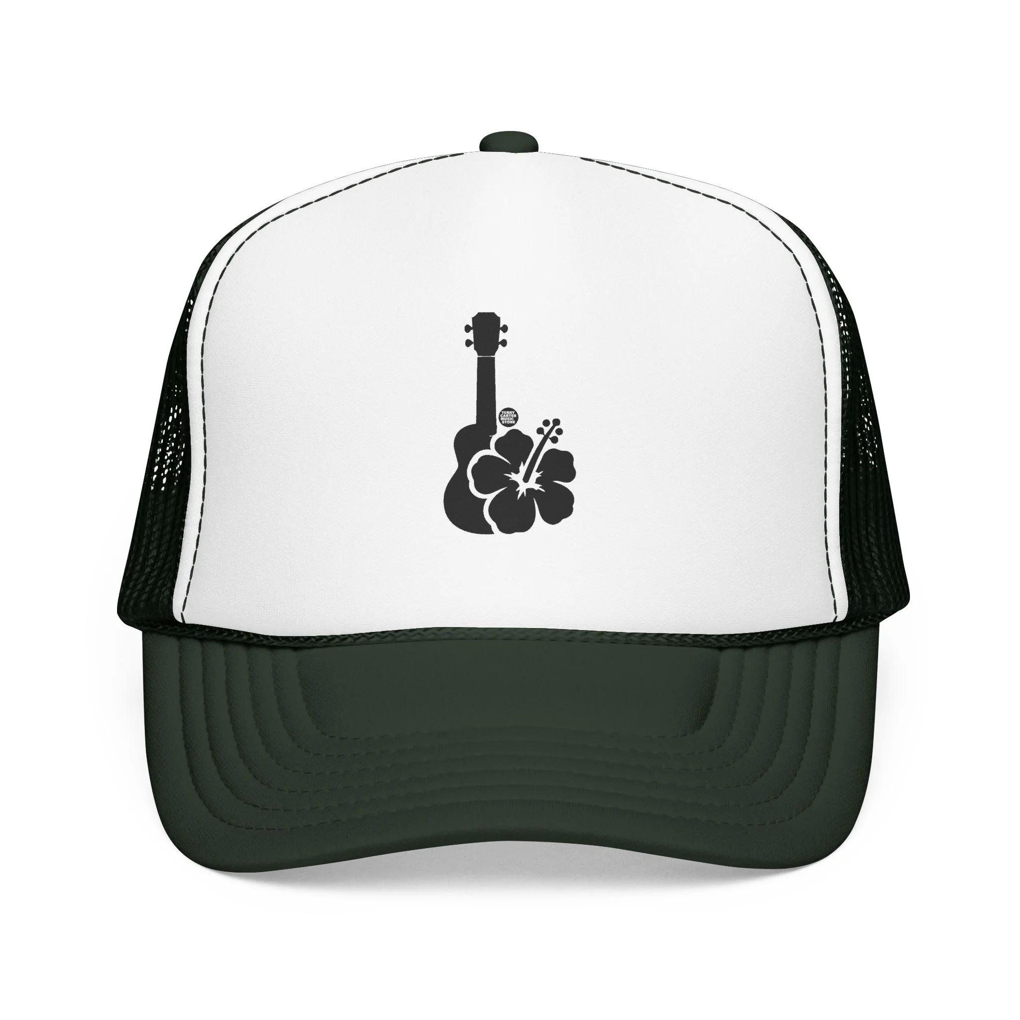 Ukulele Musician Foam Trucker Hat - Hibiscus - Image 5