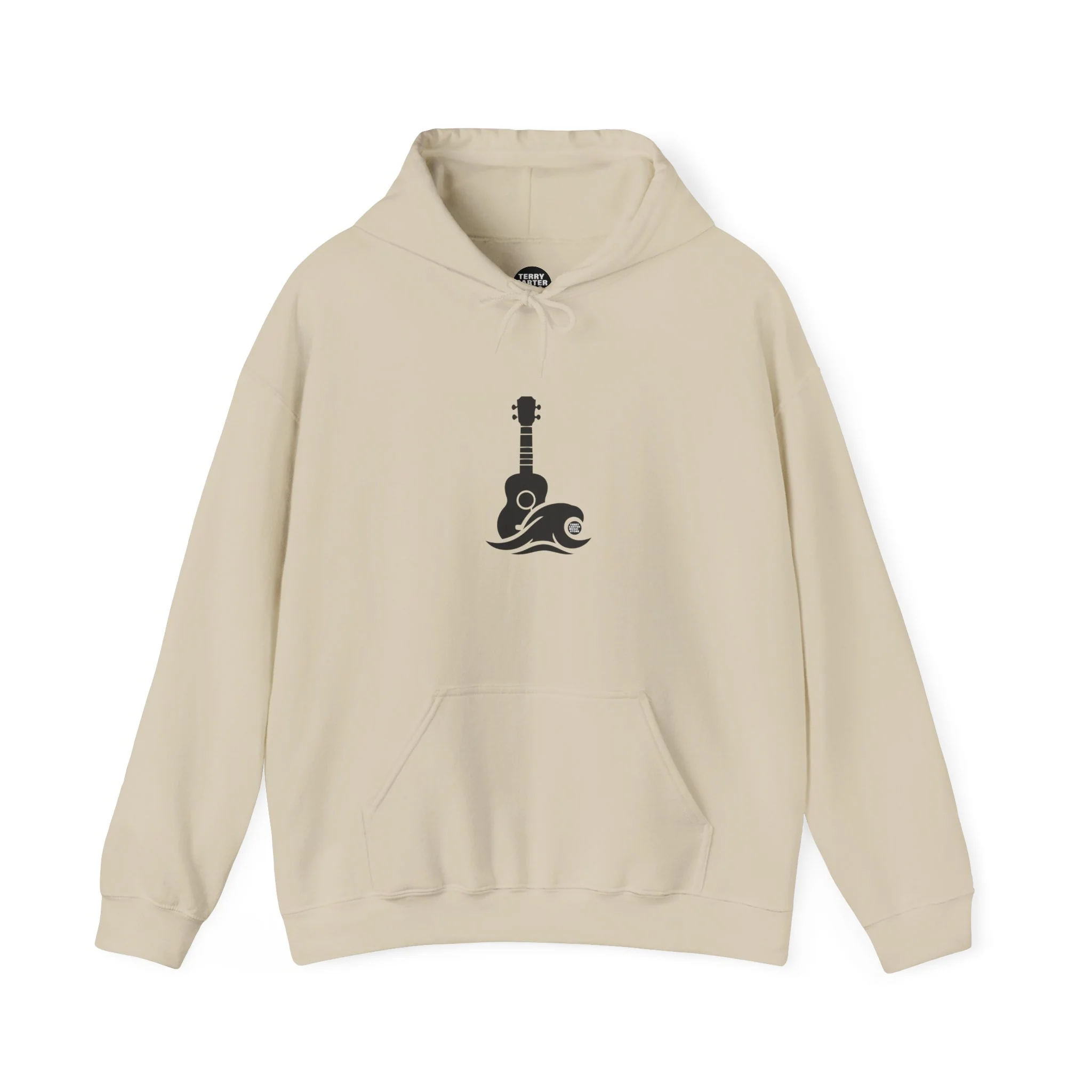 Ukulele Musician Hoodie - Black Logo - Image 2