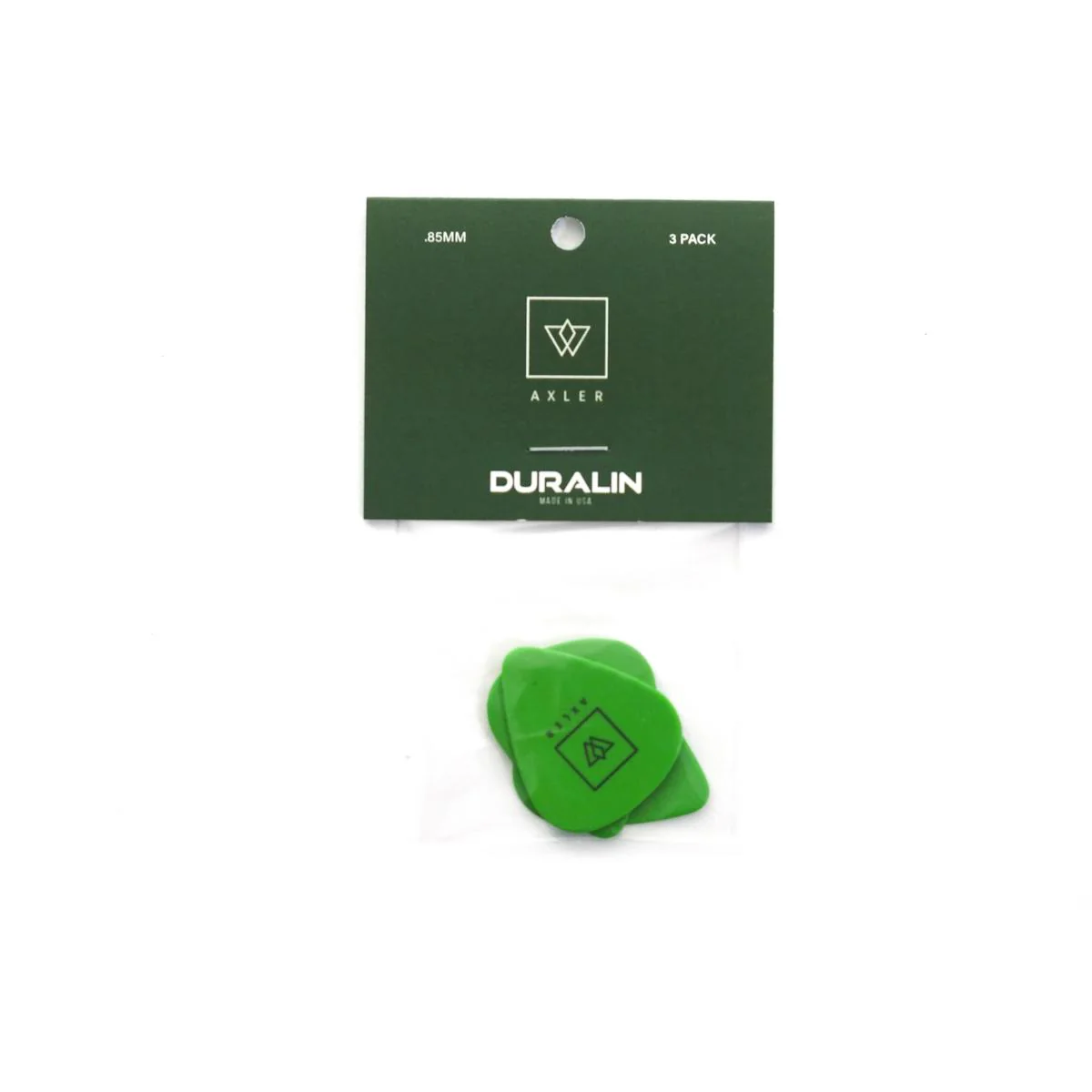 Vosta .85mm Celluloid Green Picks - 3 Pack
