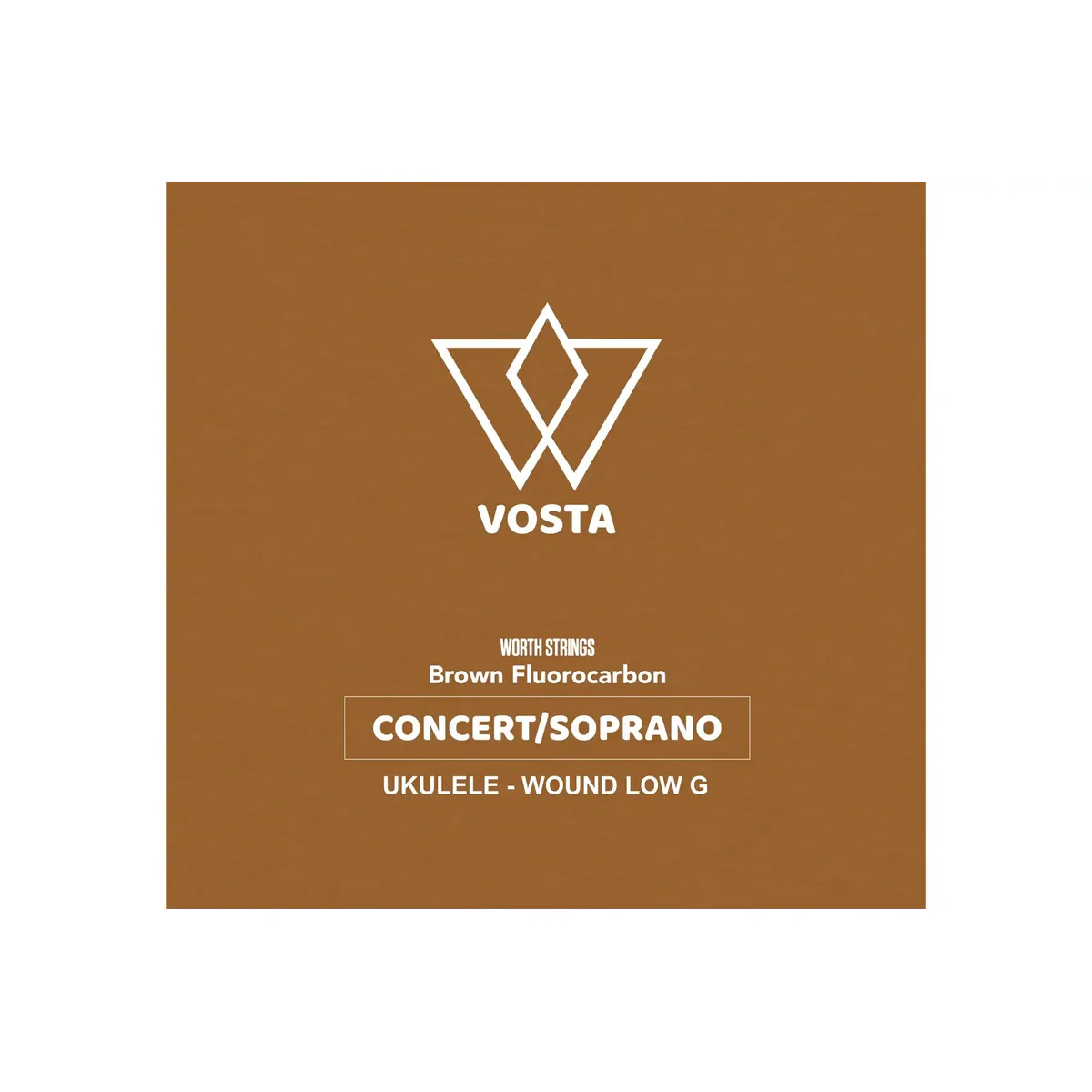 Worth Brown by Vosta Fluorocarbon Soprano/Concert Ukulele Strings - Wound Low G