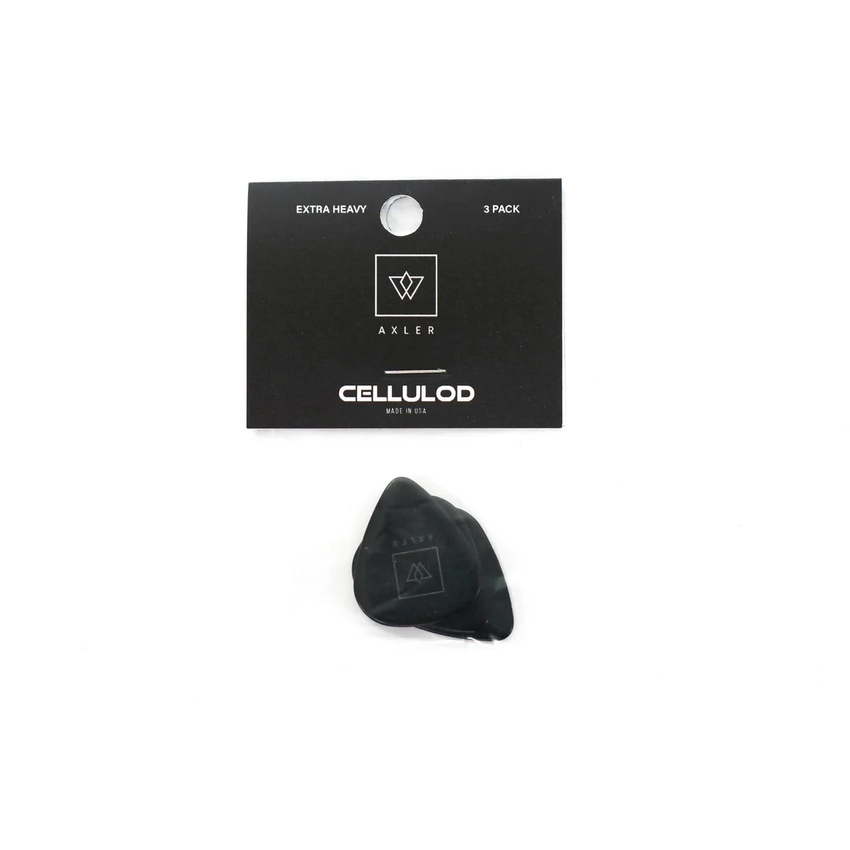 Vosta Extra Heavy Celluloid Black Picks - 3 Pack
