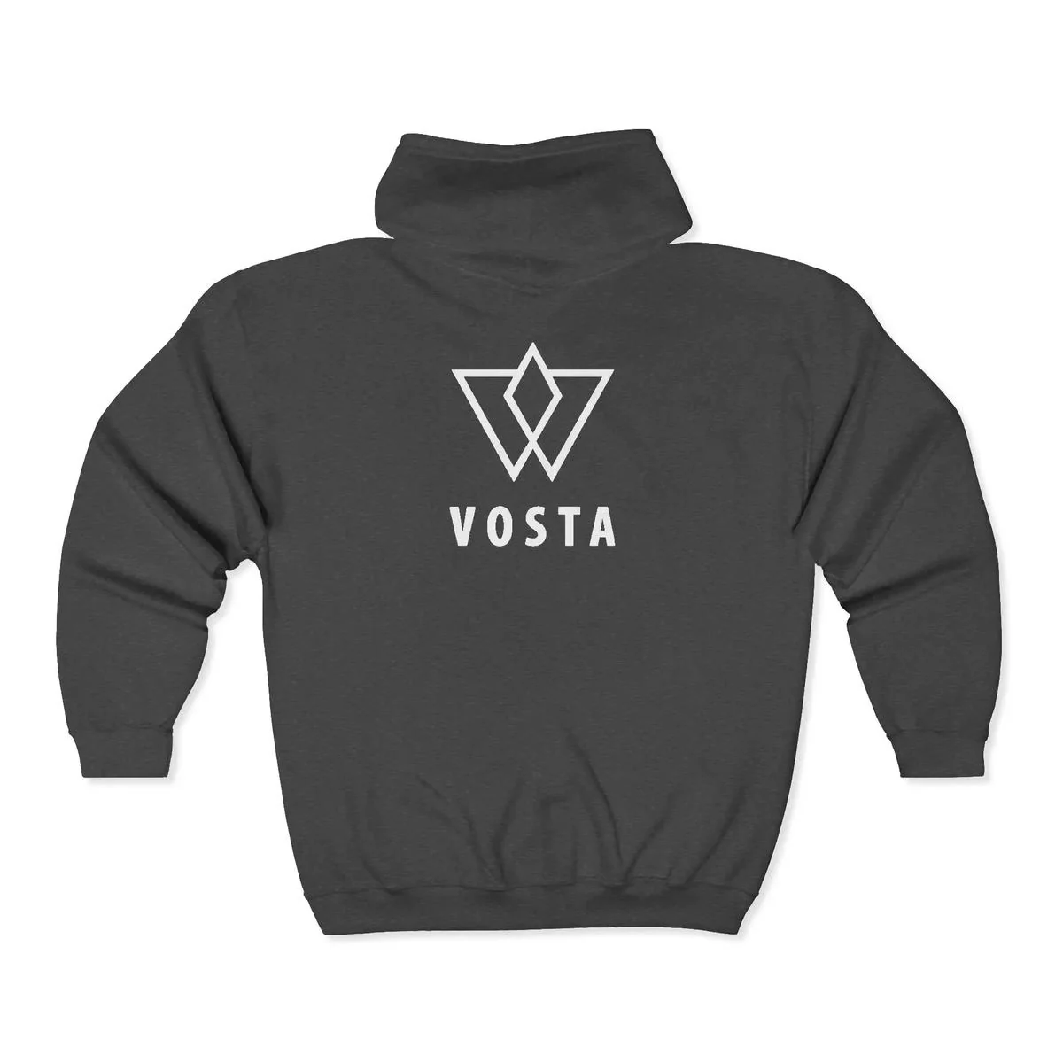 Vosta Zip Up Hoodie - White Logo - Image 11