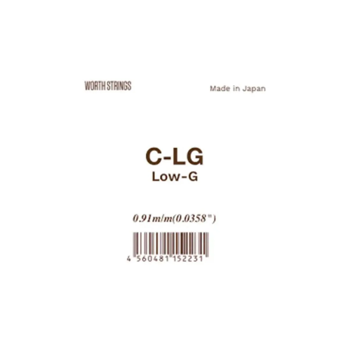 Worth C-LG Clear Fluorocarbon Single Ukulele String - UNWOUND LOW G